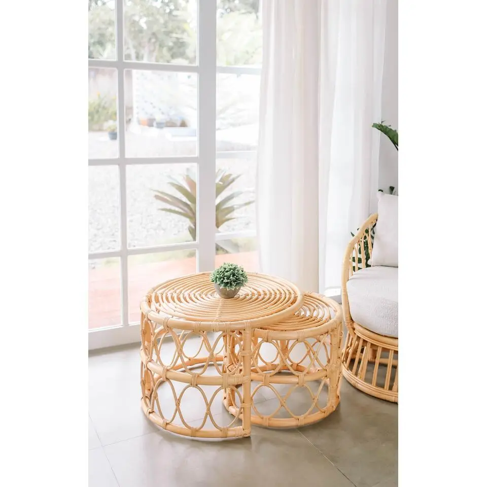 Salontafel van rotan