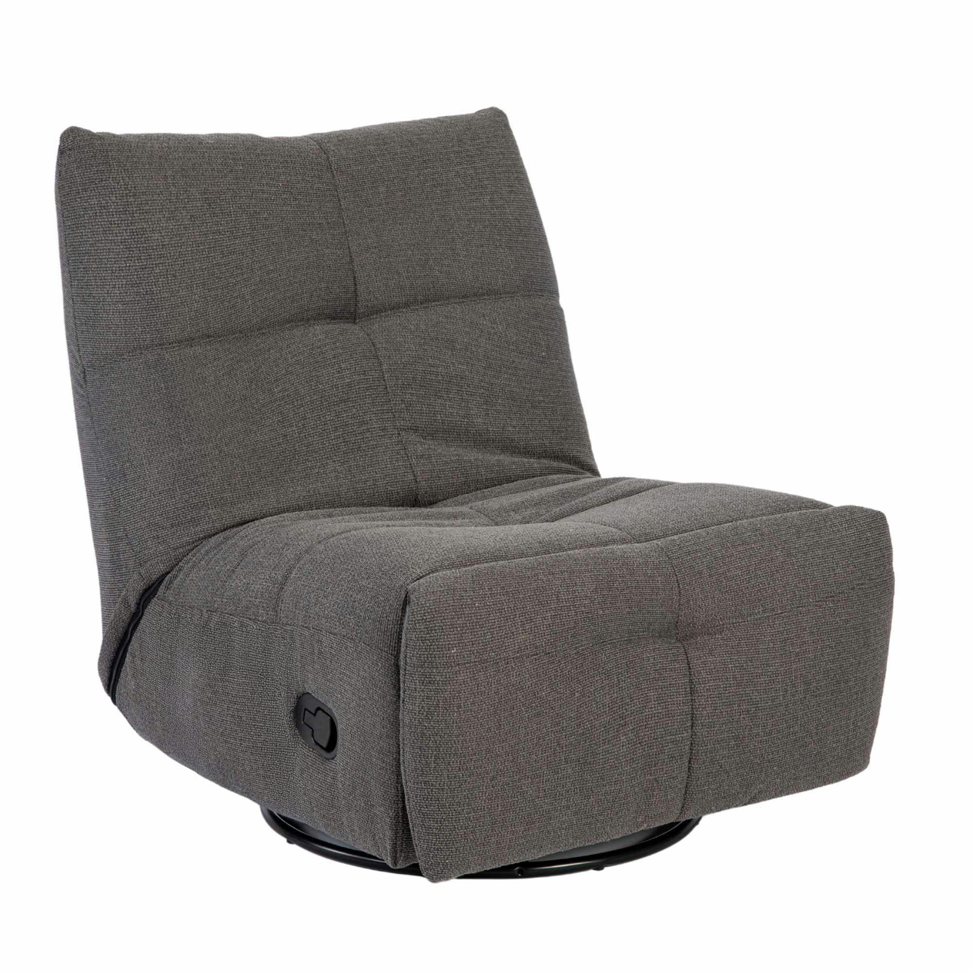Fauteuil relax inclinable gris foncé BELORA