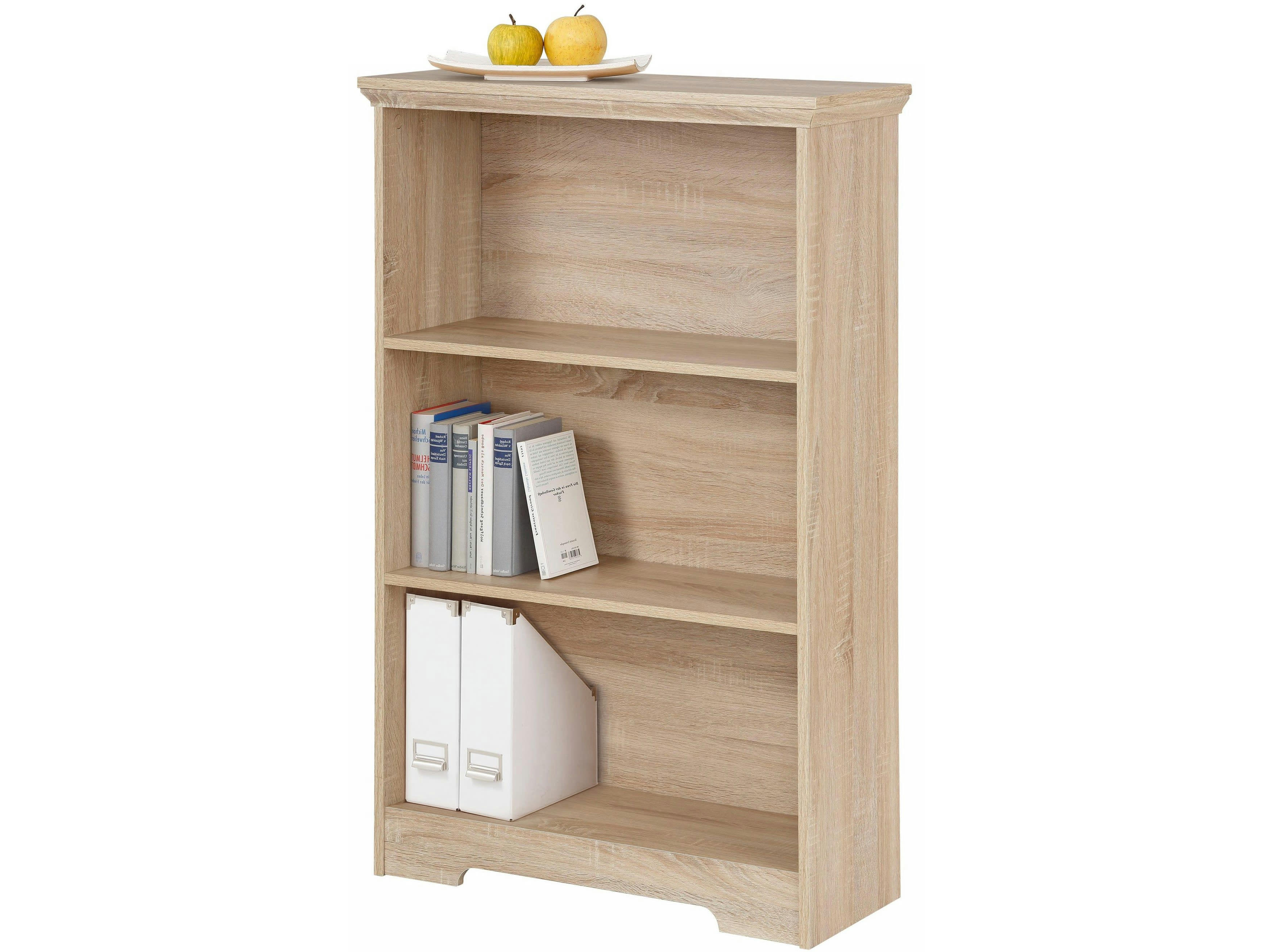 NANNA - Bibliothèque à 3 compartiments en bois de chêne