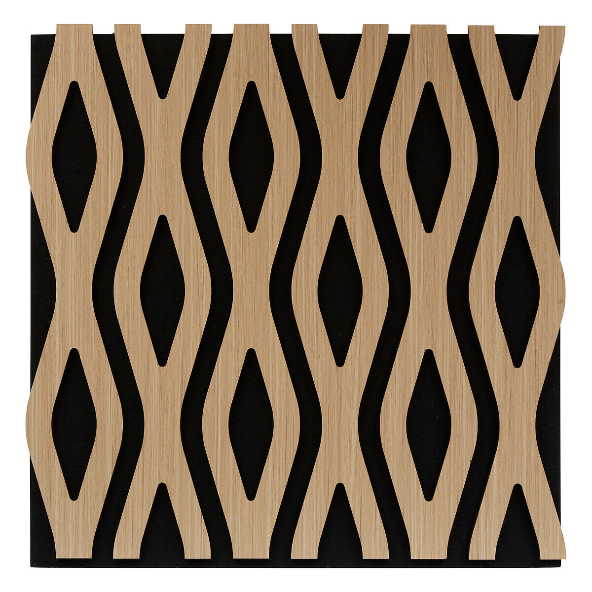 Painel decorativo waves CLINT natural em mdf 61x61cm
