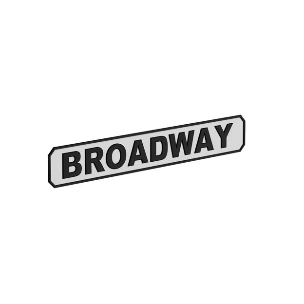 PLACA DECORATIVA 63 CM X 9 CM BROADWAY