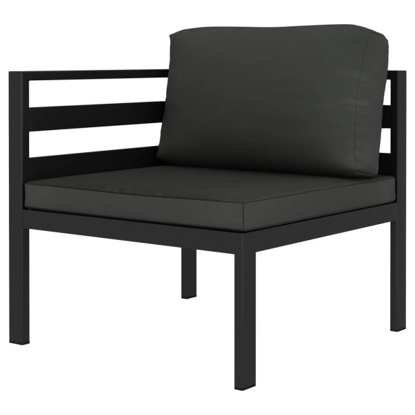 Zestaw mebli ogrodowych Antracyt Aluminium Sofa narożna (2 szt.) vidaXL
