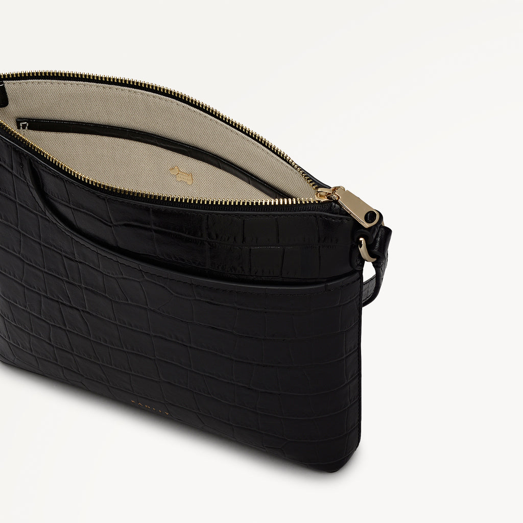 Pockets - Small Ziptop North-South Cross Body Bag