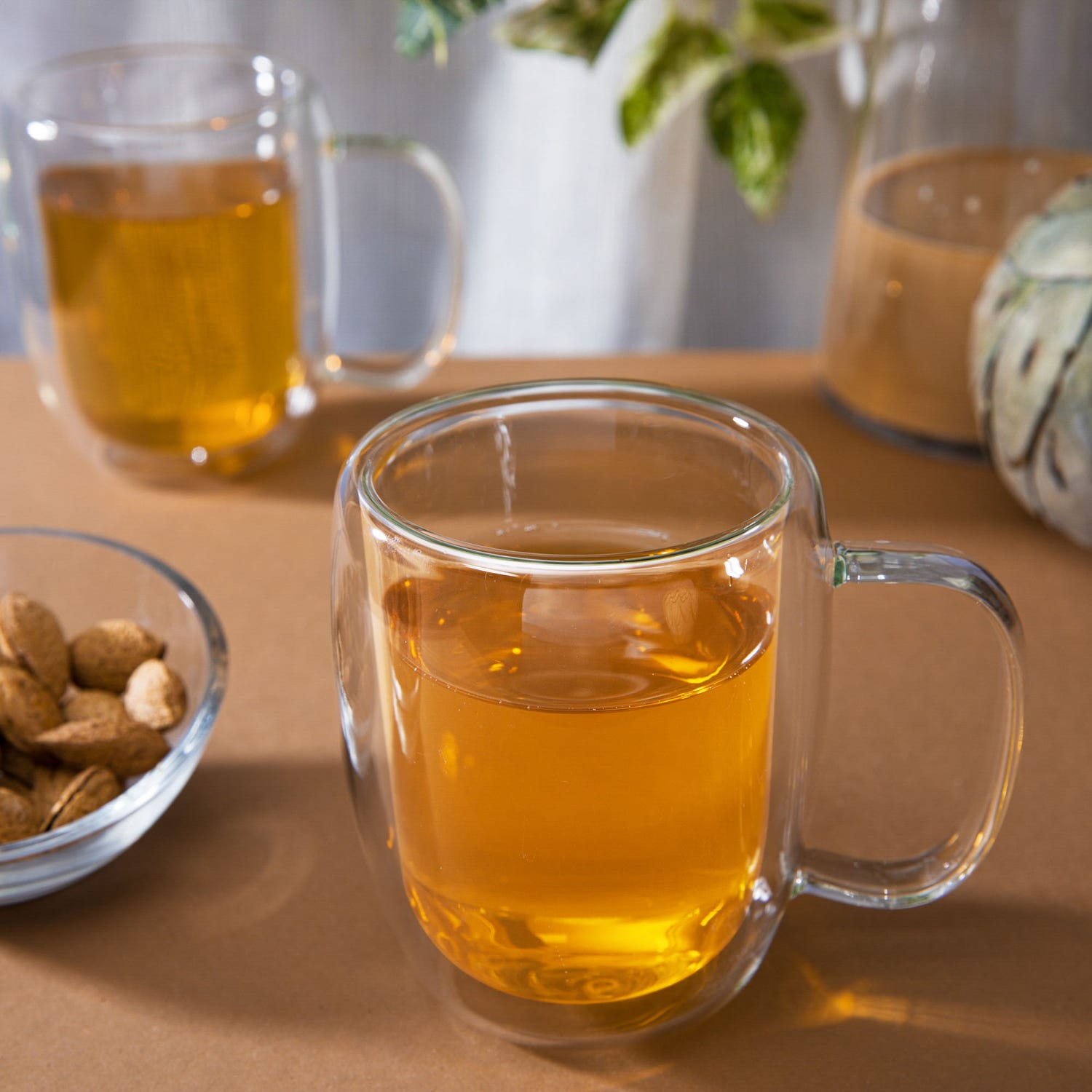 Set 2 mug da 280 ml, in vetro borosilicato da 12x8,5x11,5 cm