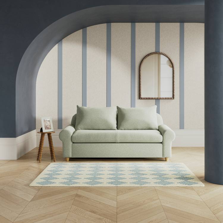 Habitat Whitby Fabric 2 Seater Sofa - Sage Green - Ash Leg