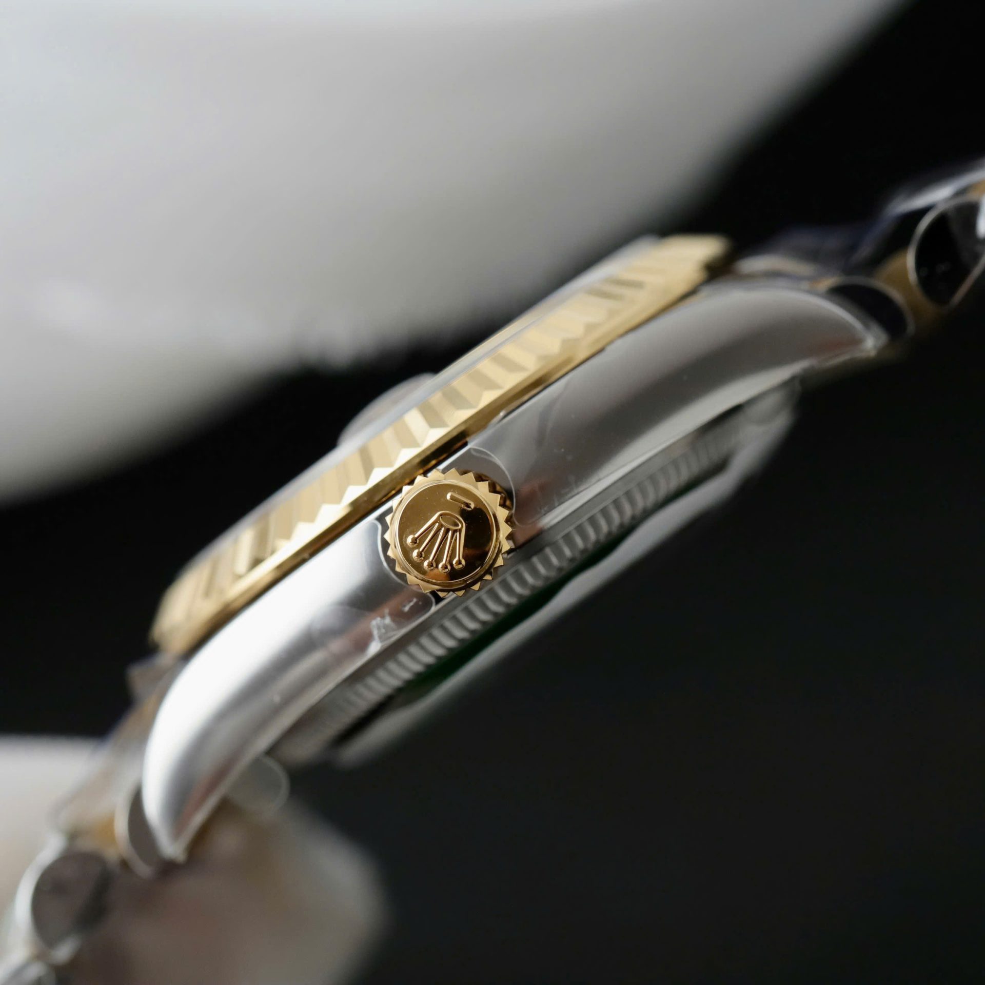 Rolex Datejust SS/YG Plated Wine Dial CZ Diamonds 31mm Jub THBF Replica