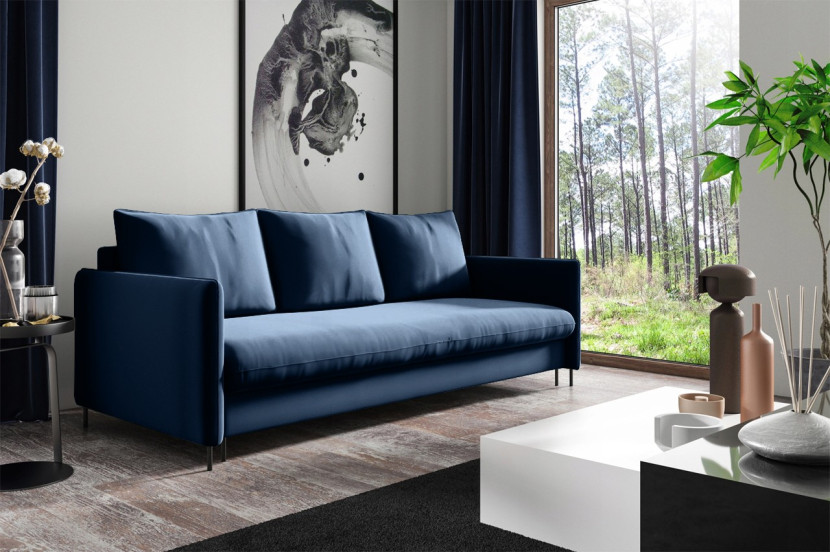 Wygodna sofa tapicerowanaBELIS - granatowy / R81