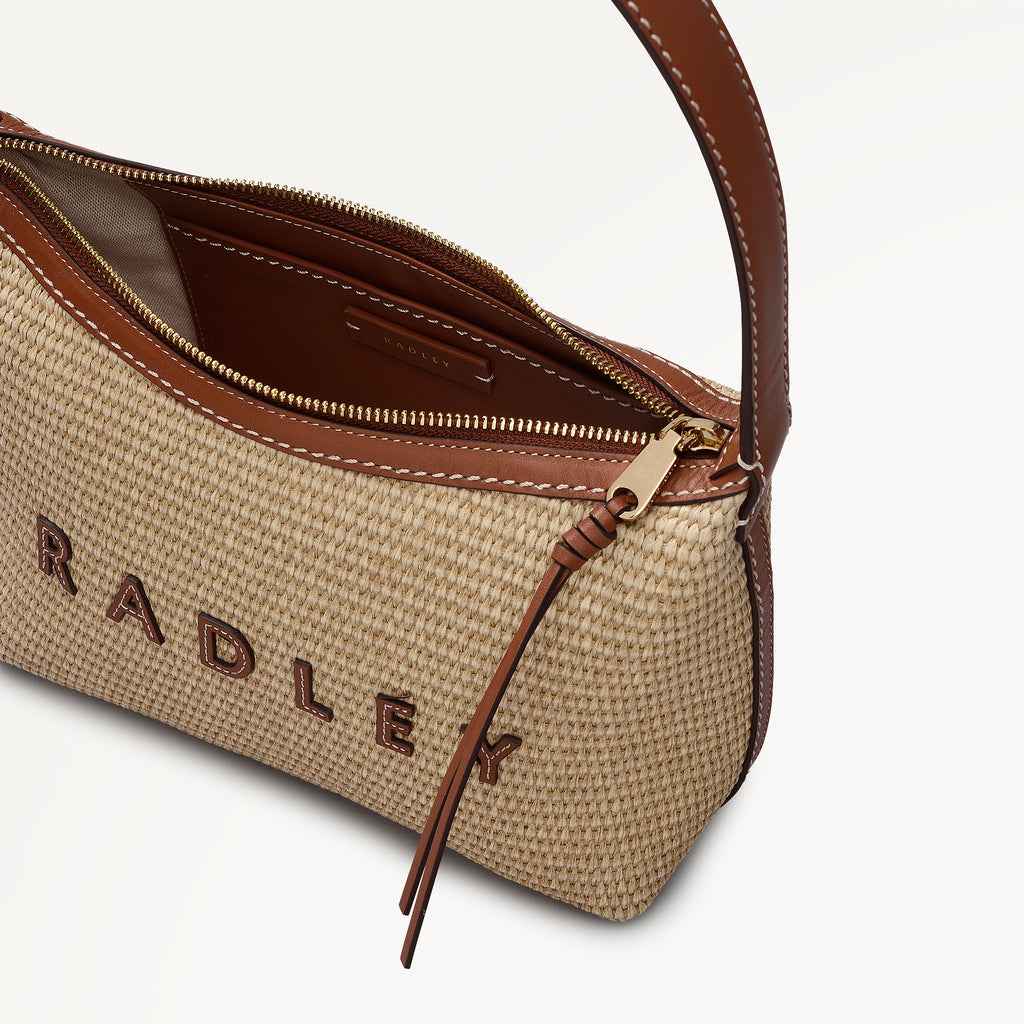 Spencer Mews - Raffia - Medium Ziptop Shoulder