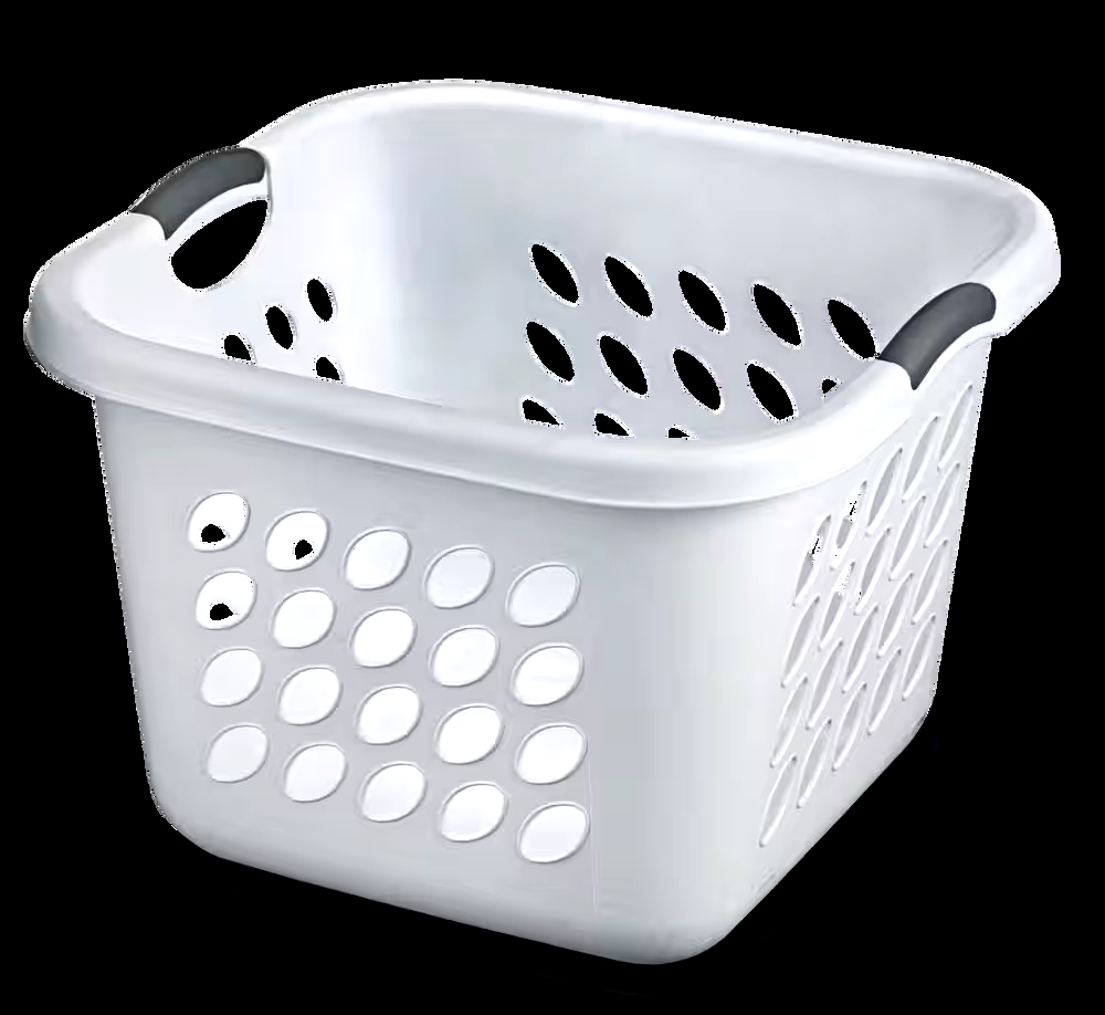 Sterilite Bushel Ultra Square Laundry Basket, 19 L x 19 W x 13.9-in H, 53 L capacity