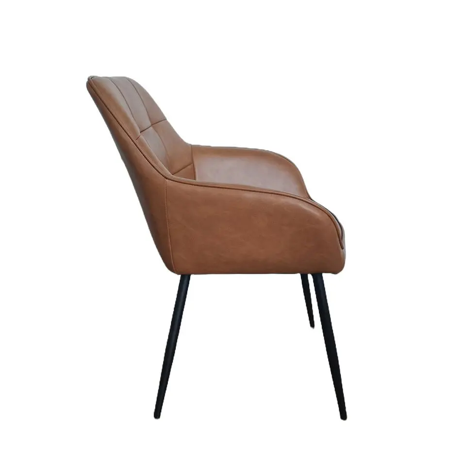 Eetkamerstoel Bruin PU Leer - Nolan Square - Set van 2