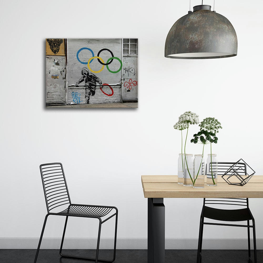 - Tableau impression sur toile vol Olympique 80x100cm