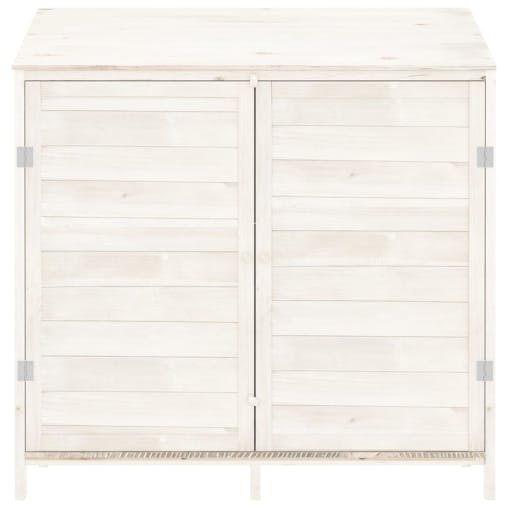 NNEVL Garden Shed White 102x52x112 cm Solid Wood Fir