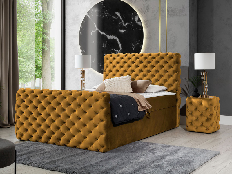 Łóżko kontynentalne Chesterfield Lux 180x200