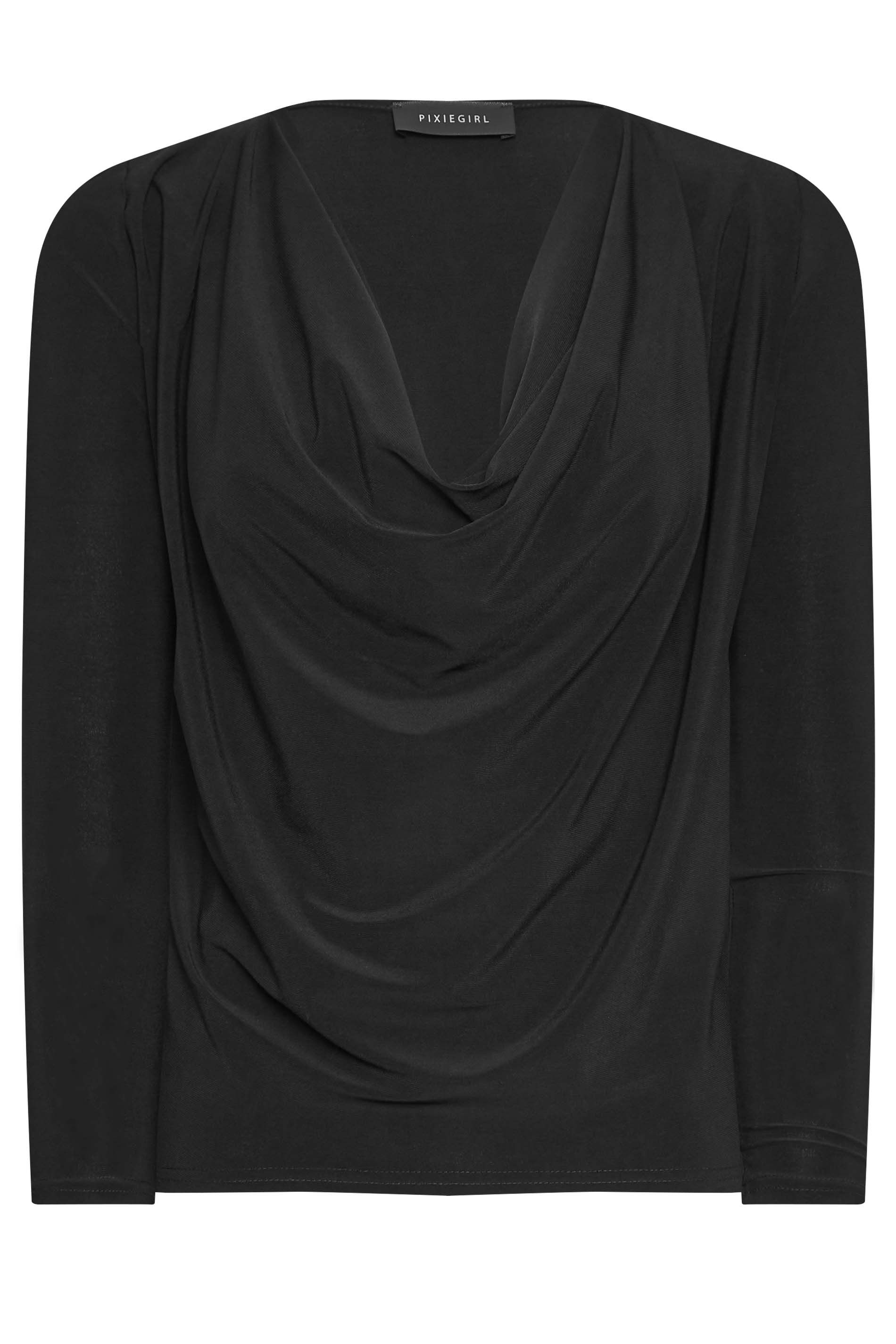 PixieGirl Petite Cowl Neck Long Sleeve Top