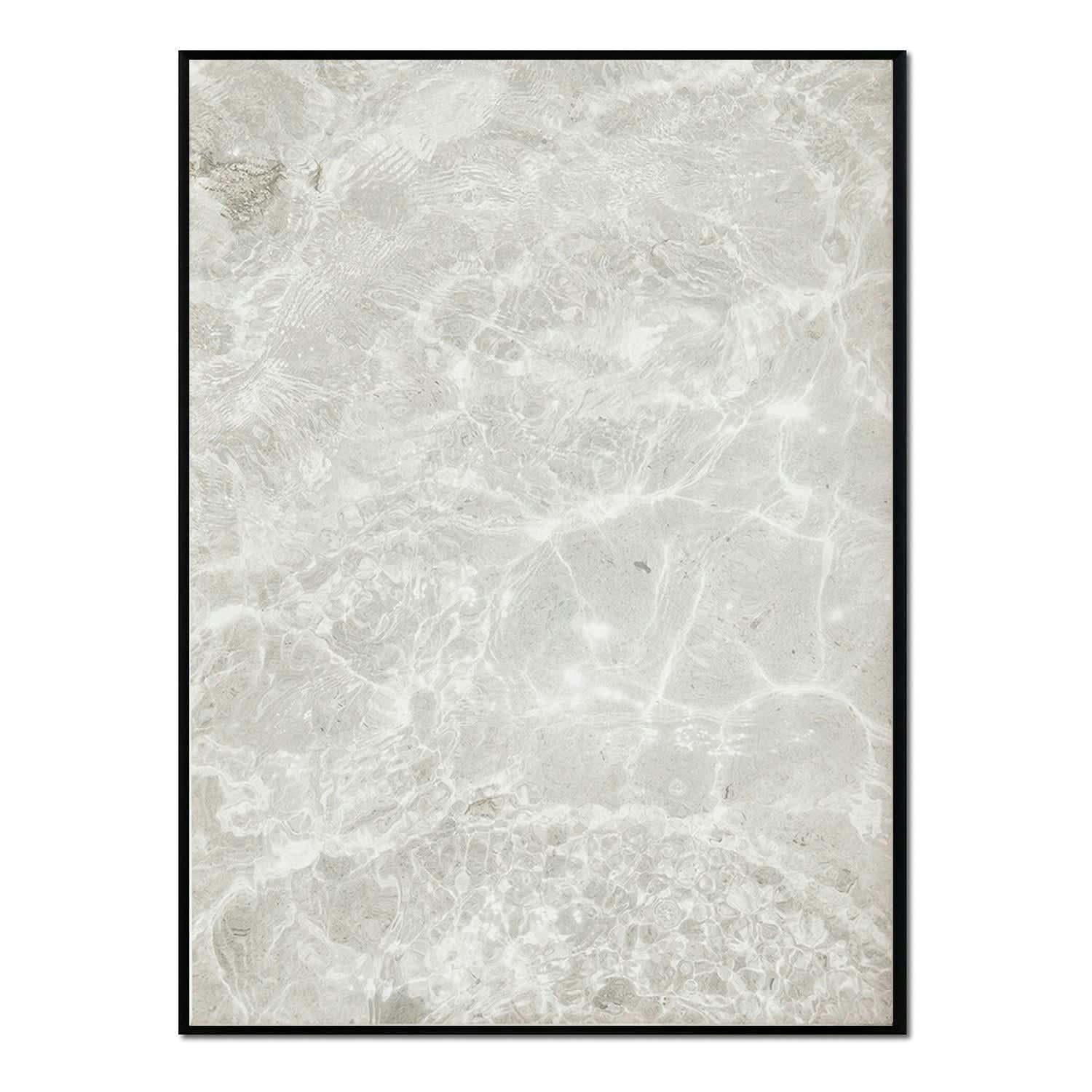 MINIMALISMO - Affiche avec cadre noir -  texture de l'eau - 30x40