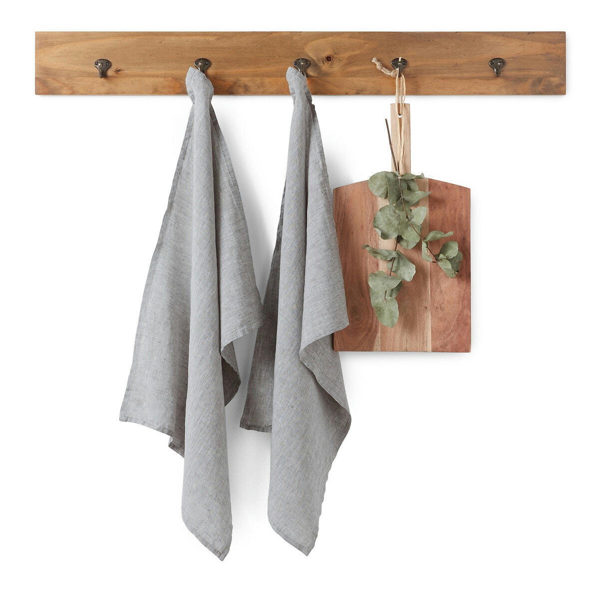 Lot de 2 torchons lin lavé chambray, Victorine