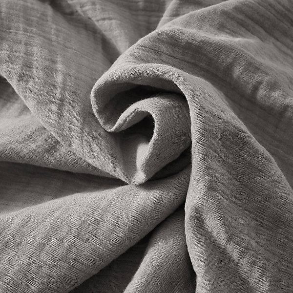 OUREA - Nappe Rectangulaire 150x350cm Gaze de Coton Granit