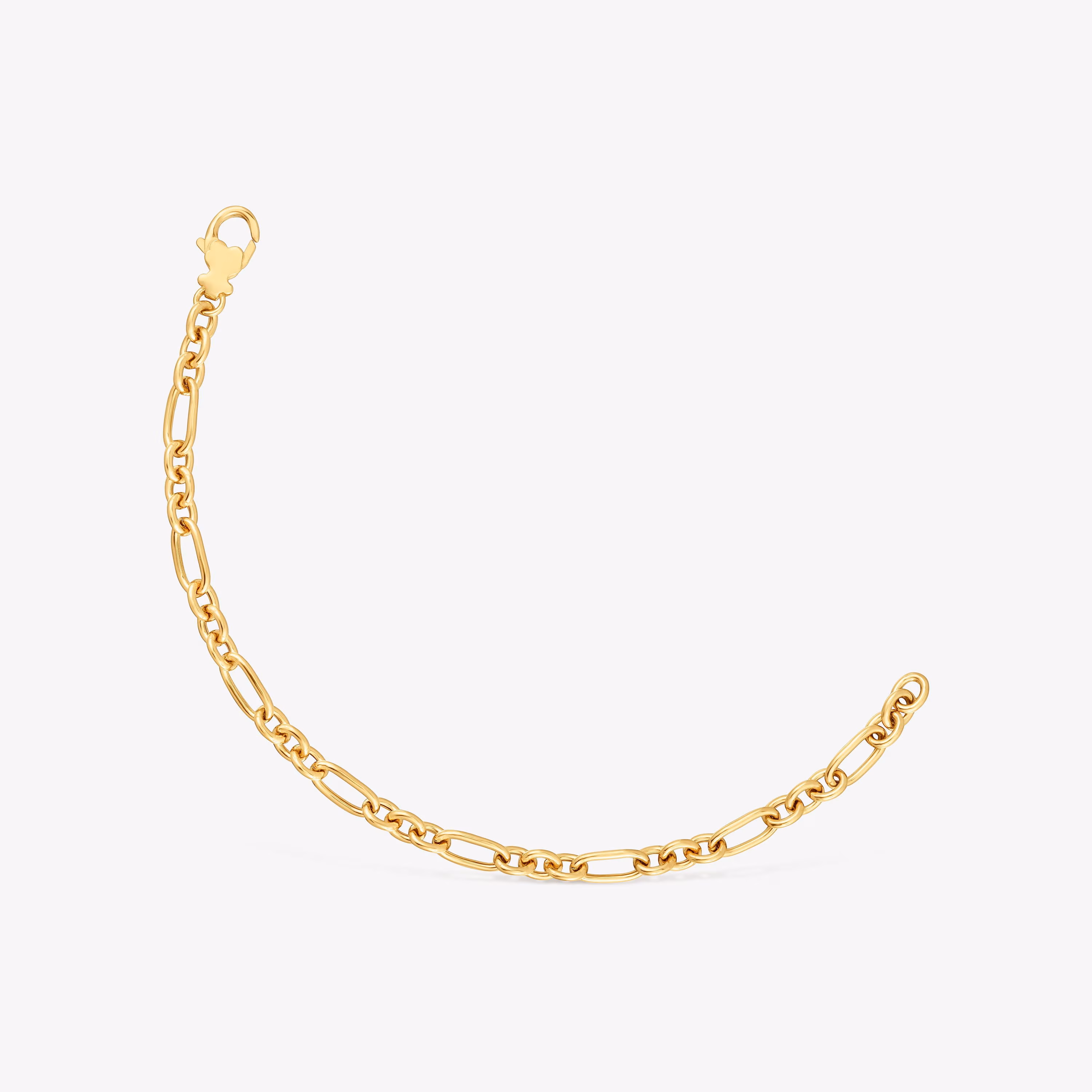 Pulsera cadena anillas con baño de oro 18 kt sobre plata Sweet Dolls