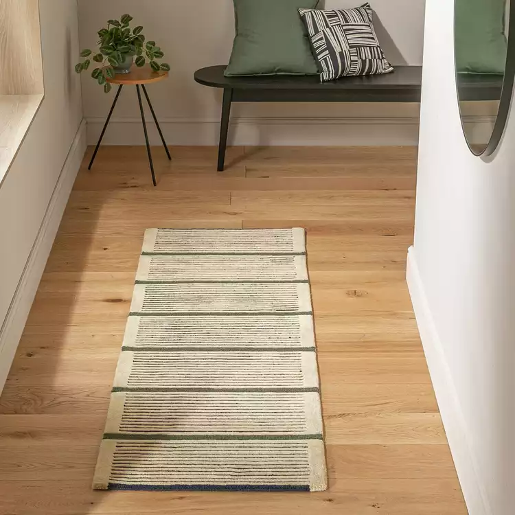 Habitat Archive Industrial Stripe Neutral Runner - 66x200cm