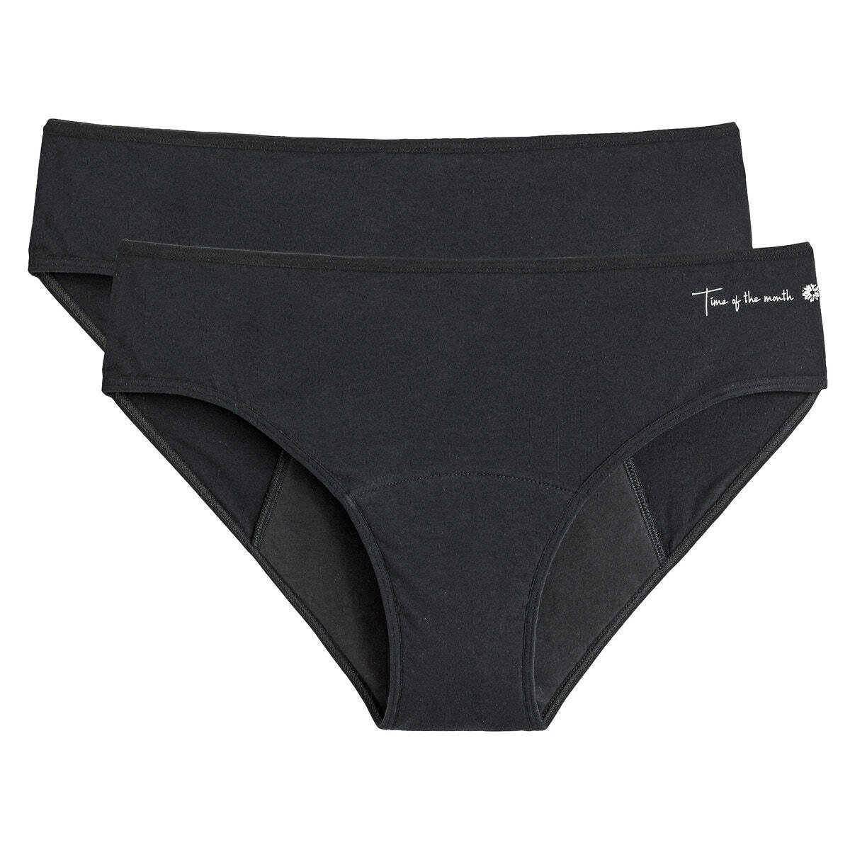Lot de 2 culottes menstruelles, flux abondant
