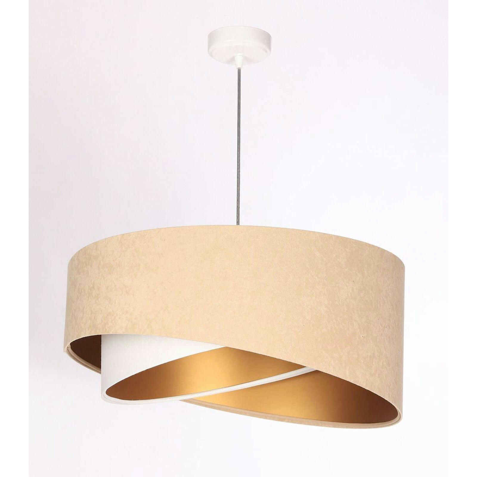 ASYMETRIC - Suspension Tissu Beige 50x50x105 cm