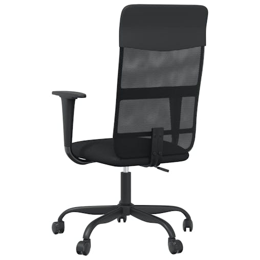 NNEVL Office Chair Black Mesh Fabric and Faux Leather