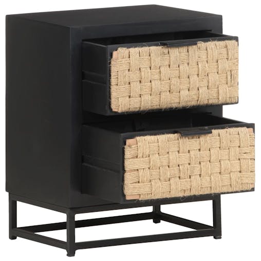 NNEVL Bedside Cabinet 40x30x50 cm Solid Mango Wood