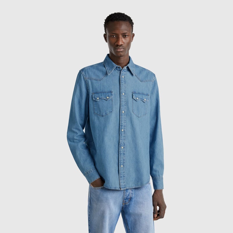 Western denim shirt