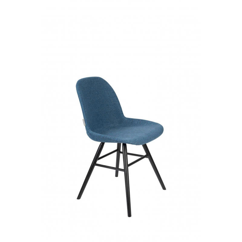ALBERT KUIP SOFT - Chaise design en tissu bleu