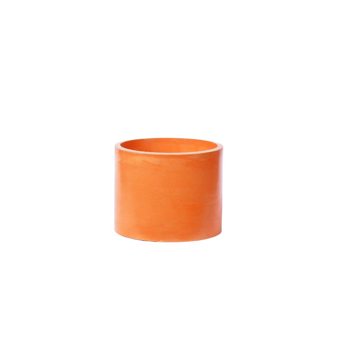 CACHE-POT XXL UNI - Cache-pot xxl en béton orange