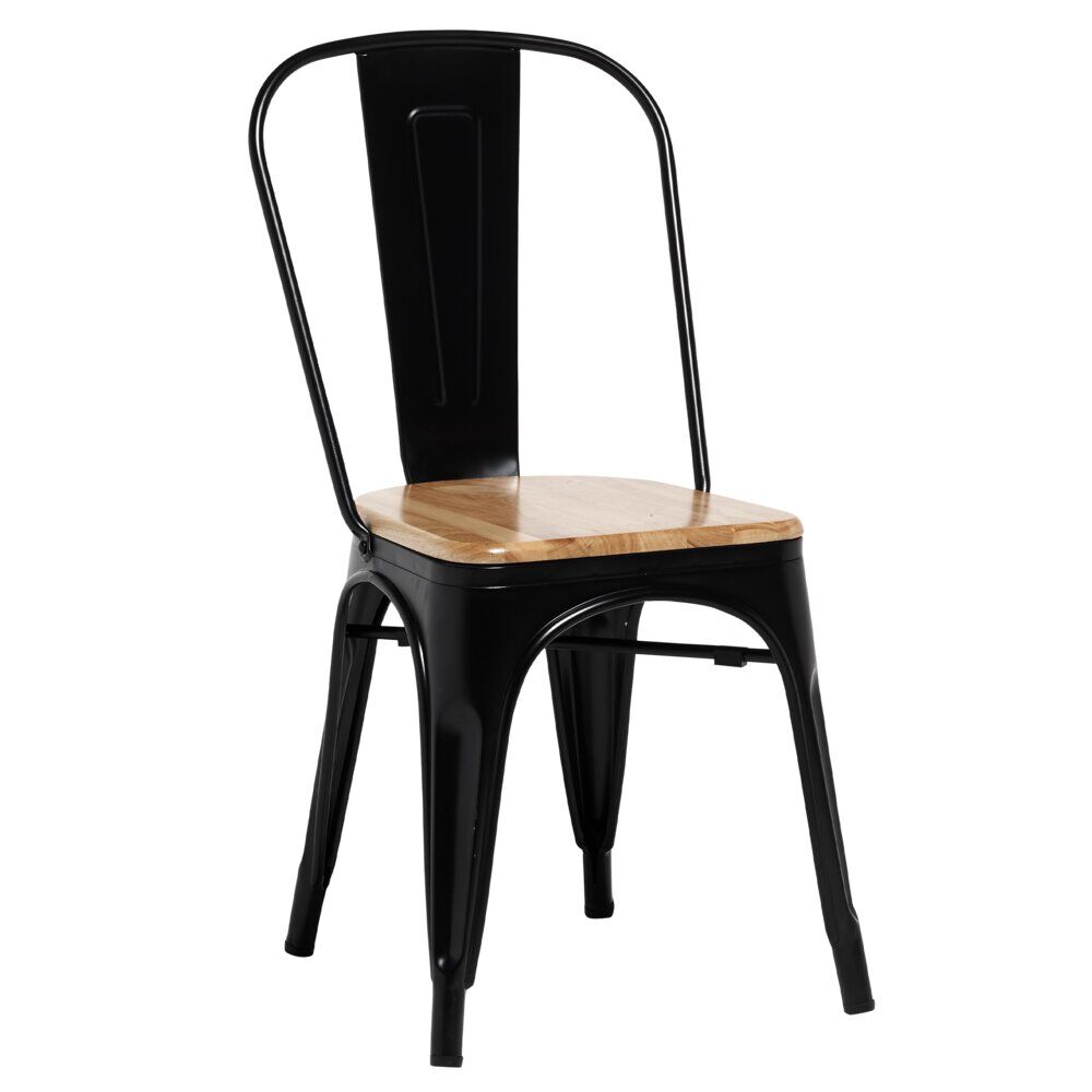 Chaise empilable Fabrik métal et bois