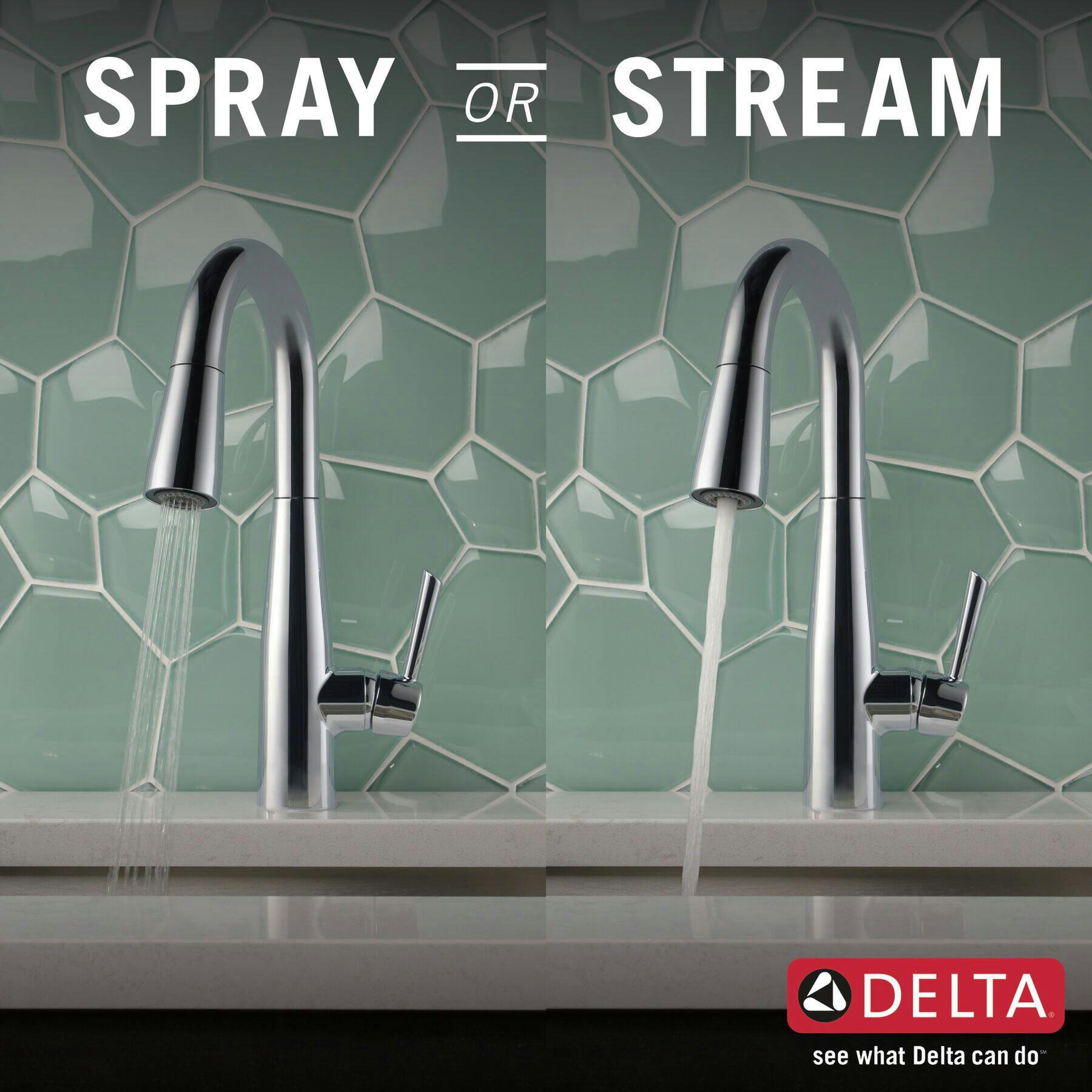 Delta 1-Handle Pull-Down Bar/Prep Faucet, Chrome
