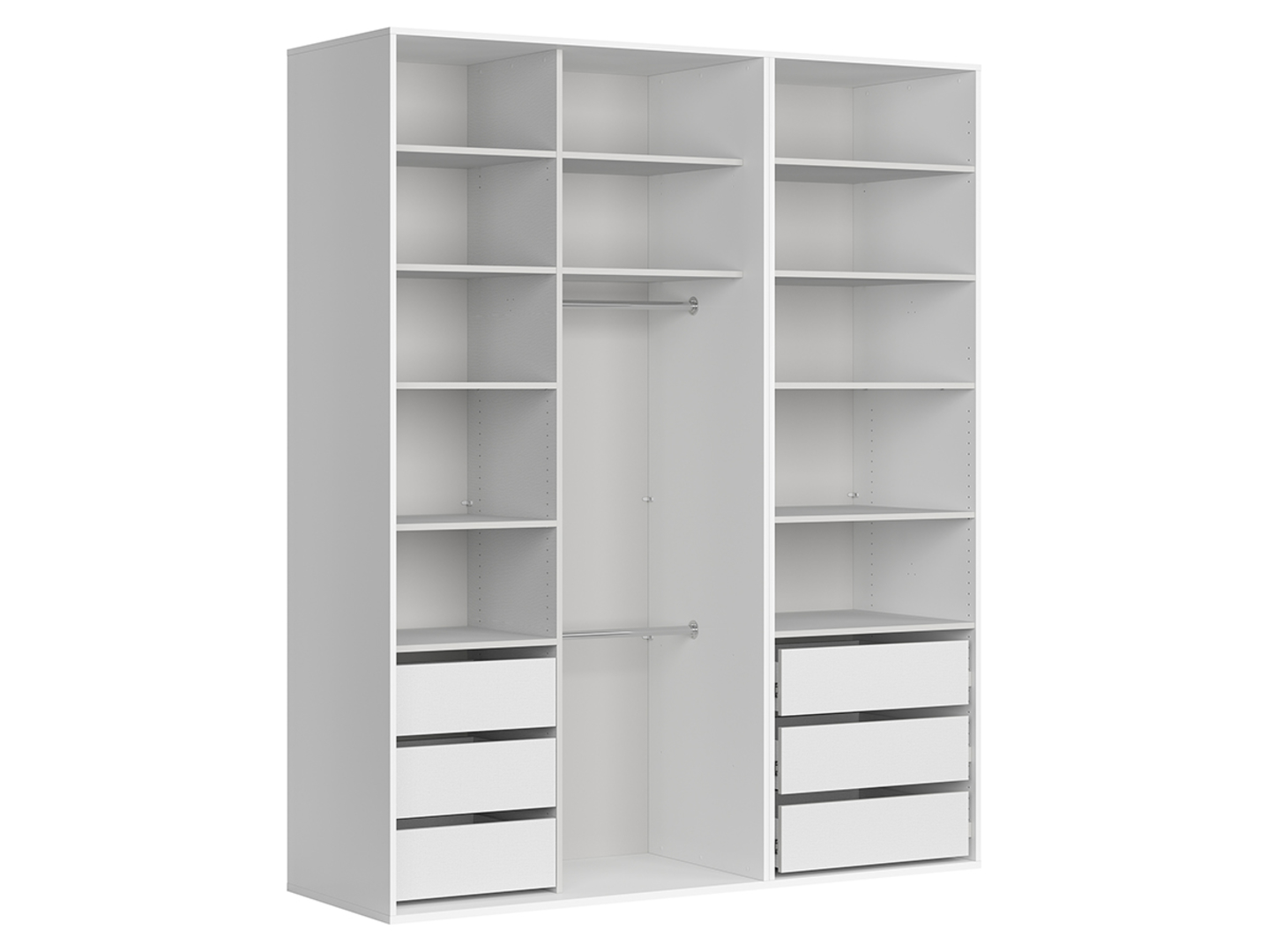 Szafa modułowa Flex 195 cm garderoba otwarta biała