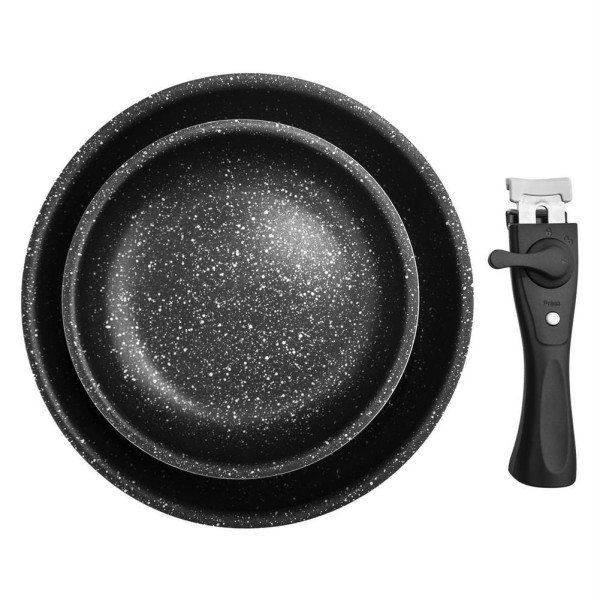 Patelnia granitowa zestaw patelni 20 26 cm 3 el.
