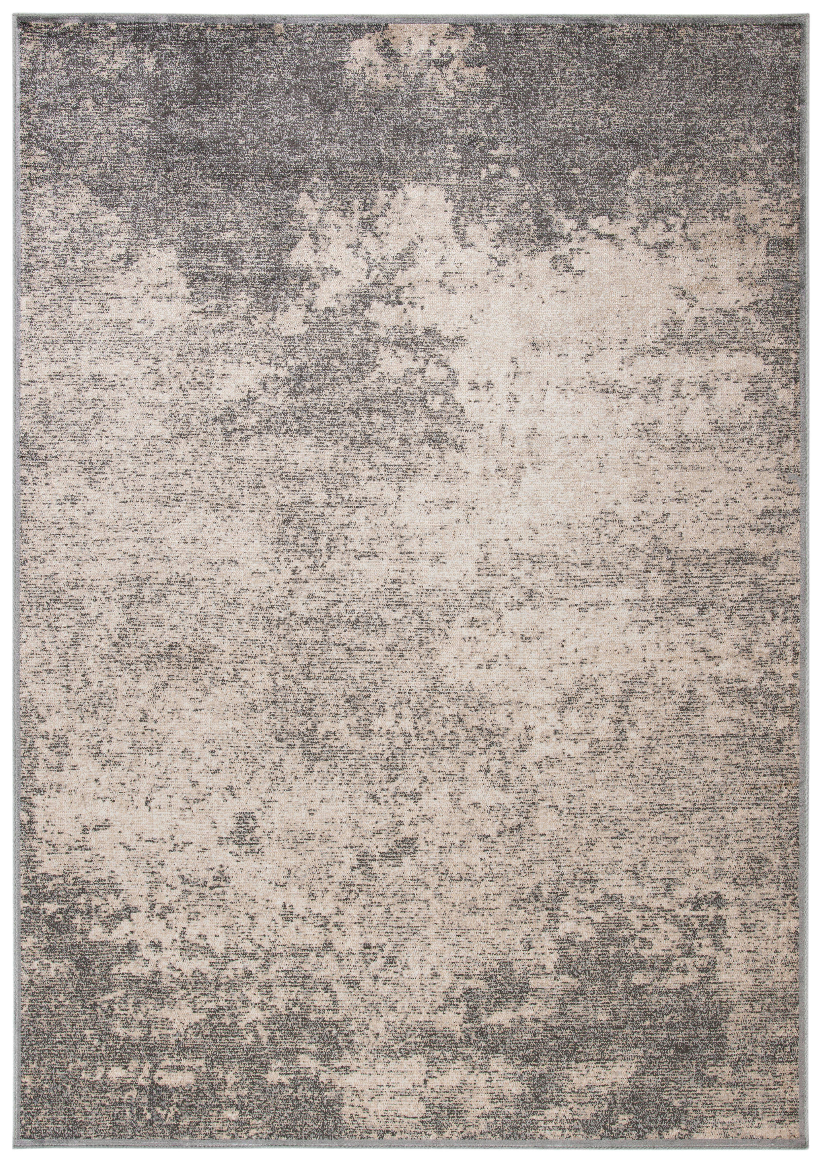 ATLAS - Tapis de salon interieur en gris charbon & gris, 160 x 231 cm