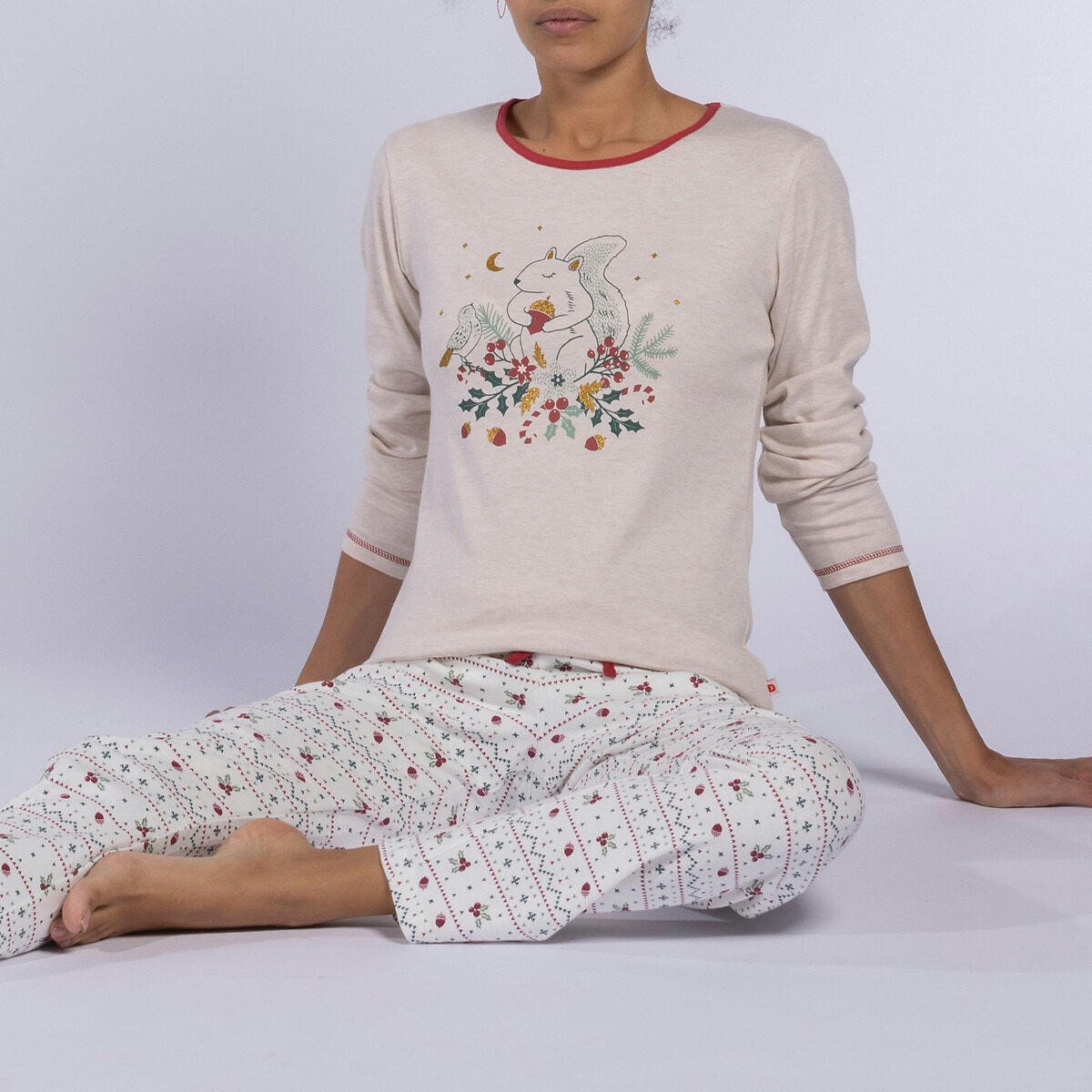 Pyjama manches  longues en coton Houx