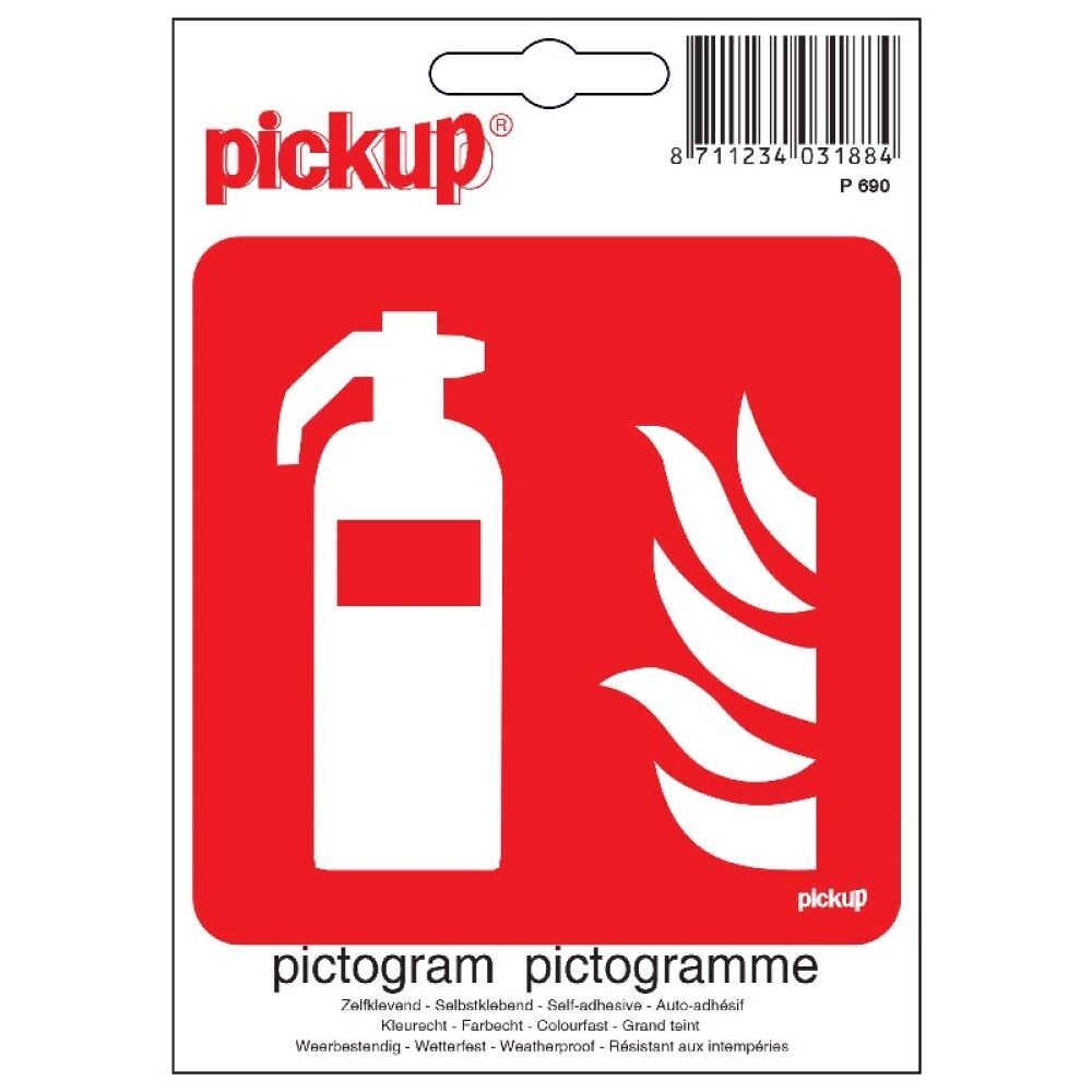 SKILT PICKUP BRANDSLUKKER 10X10CM