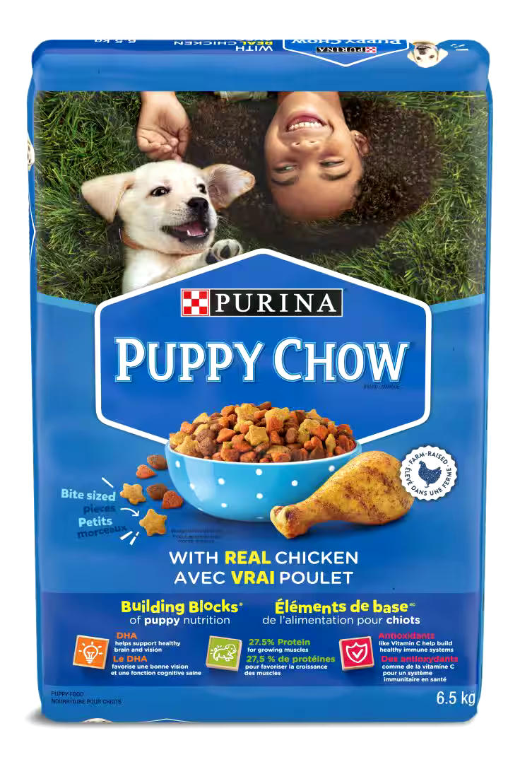 Purina Puppy Chow Complete Chicken Puppy Dry Dog Food, High-Protein & Nutrient-Dense, 6.5-kg