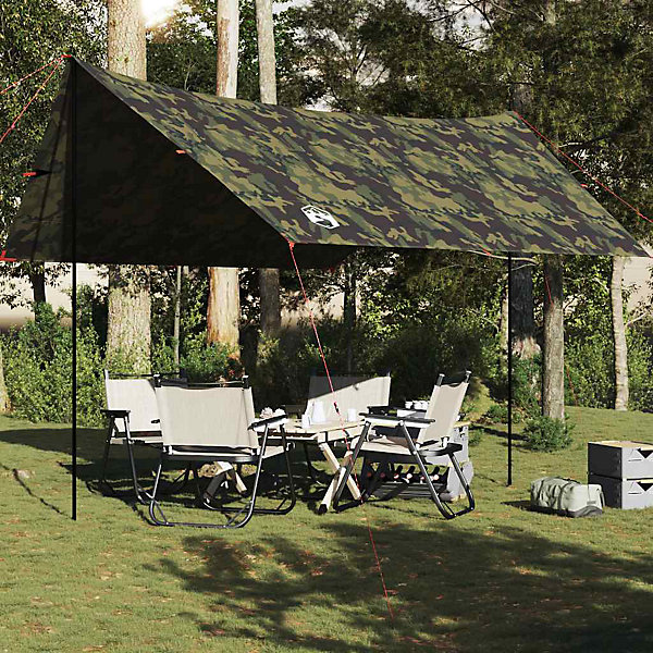Bâche de camping camouflage 462x306x211 cm imperméable vidaXL