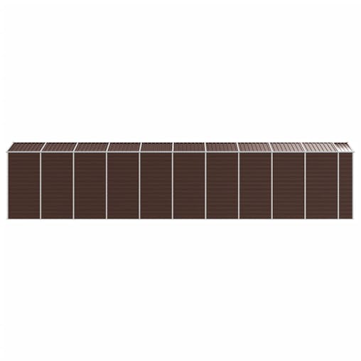NNEVL Garden Shed Brown 191x895x198 cm Galvanised Steel