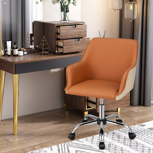 NNECW PU Swivel Home Office Chair with Adjustable Height & Ergonomic Design