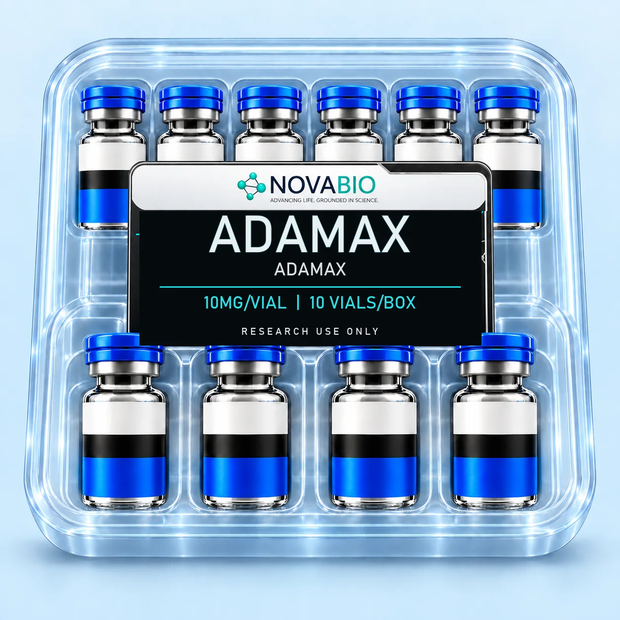 NOVABIO Adamax 10MG per vial, 10 VIALS research product