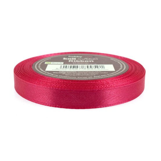 Shocking Pink Satin Ribbon 9mm x 15m