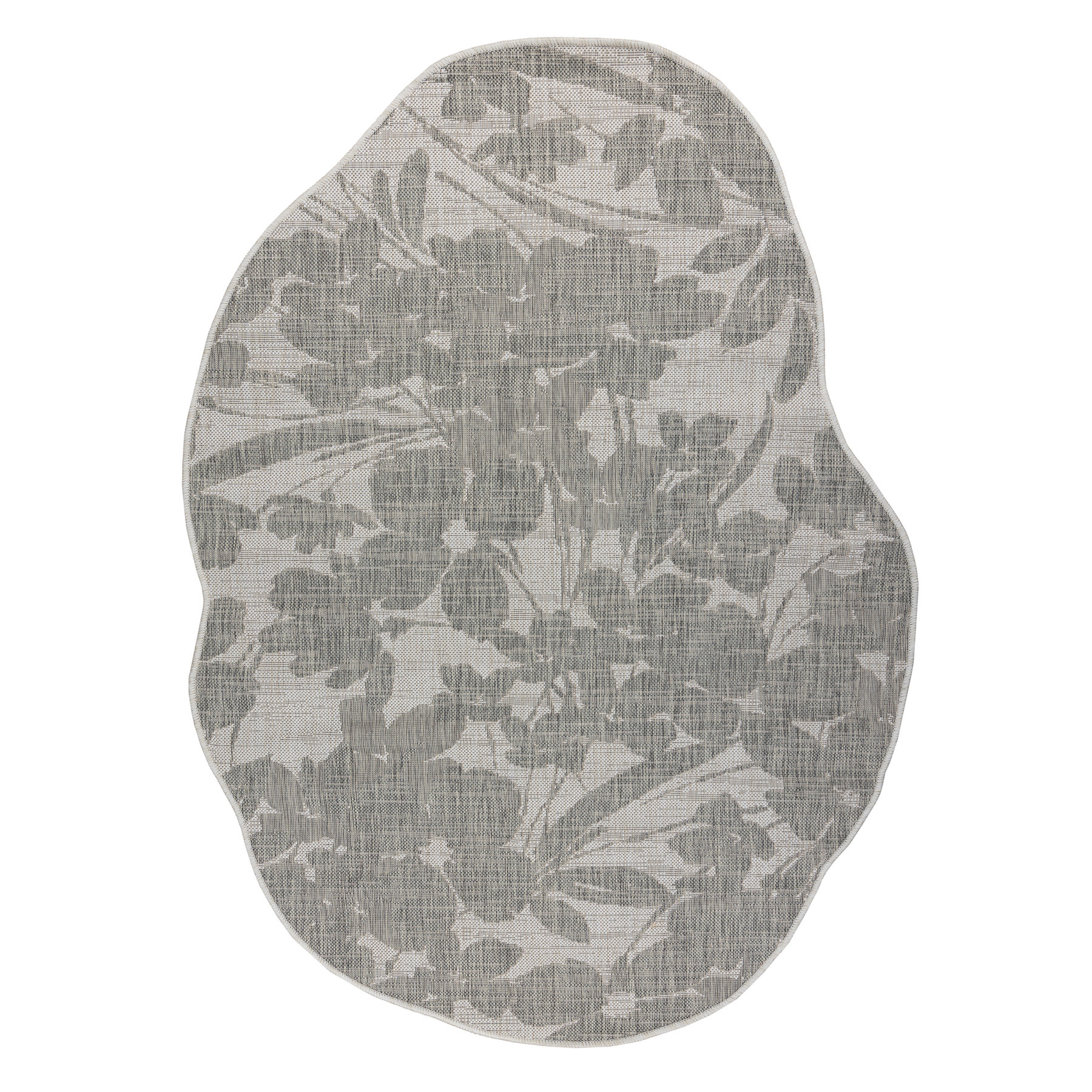 Dywan ORGANIC 2735 sizal Kwiaty beżowy / szary - naturalny, 120x170 cm