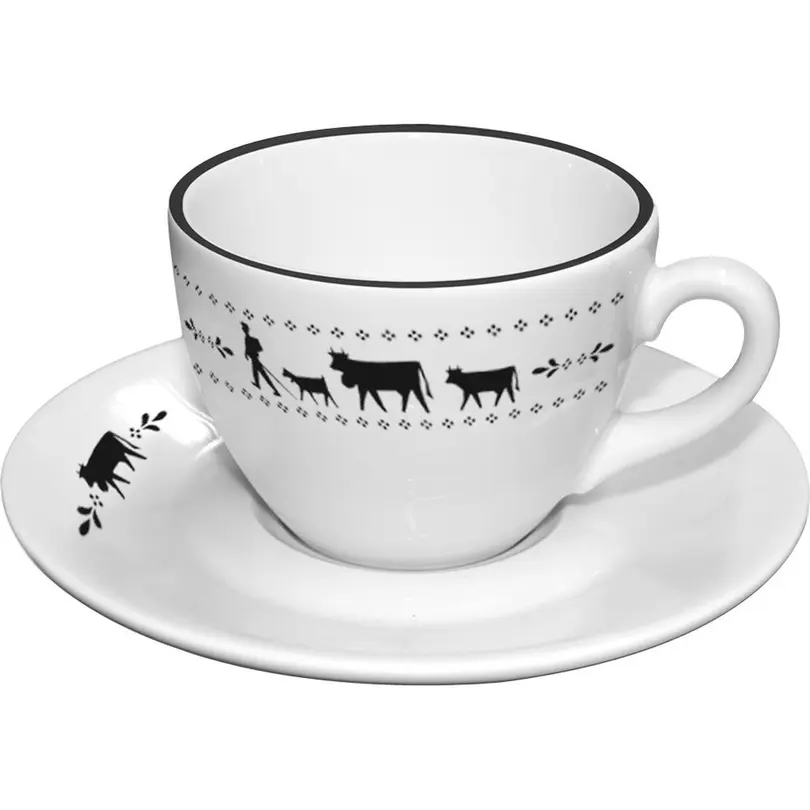 Kaffeetasse mit Untertasse 6er-Set Alpaufzug