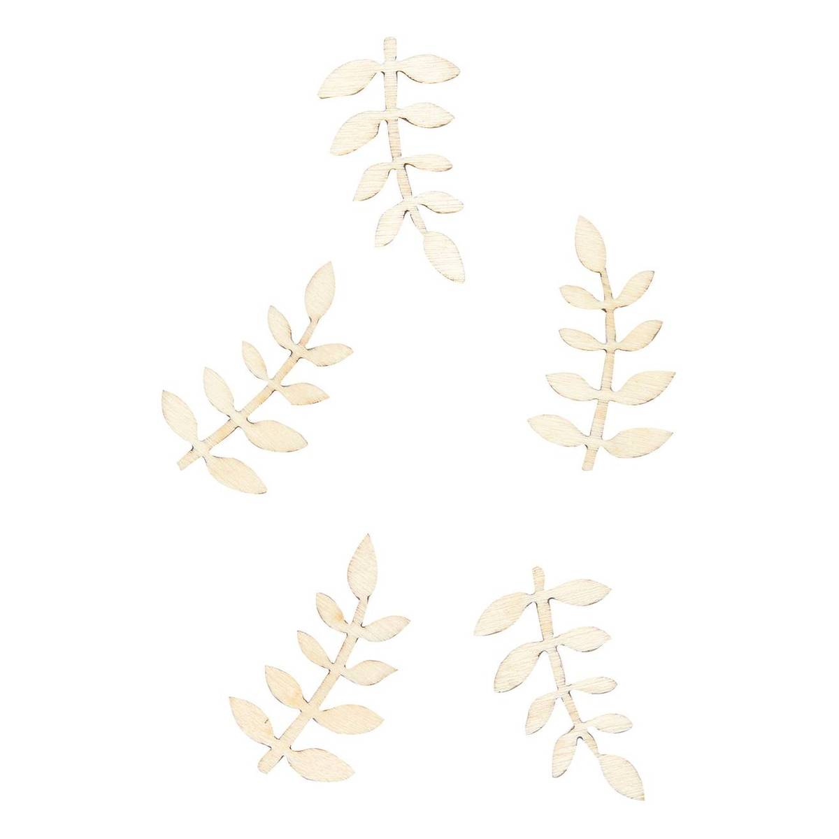 Papermania Mini Wooden Vine Leaf Shapes 40 Pack