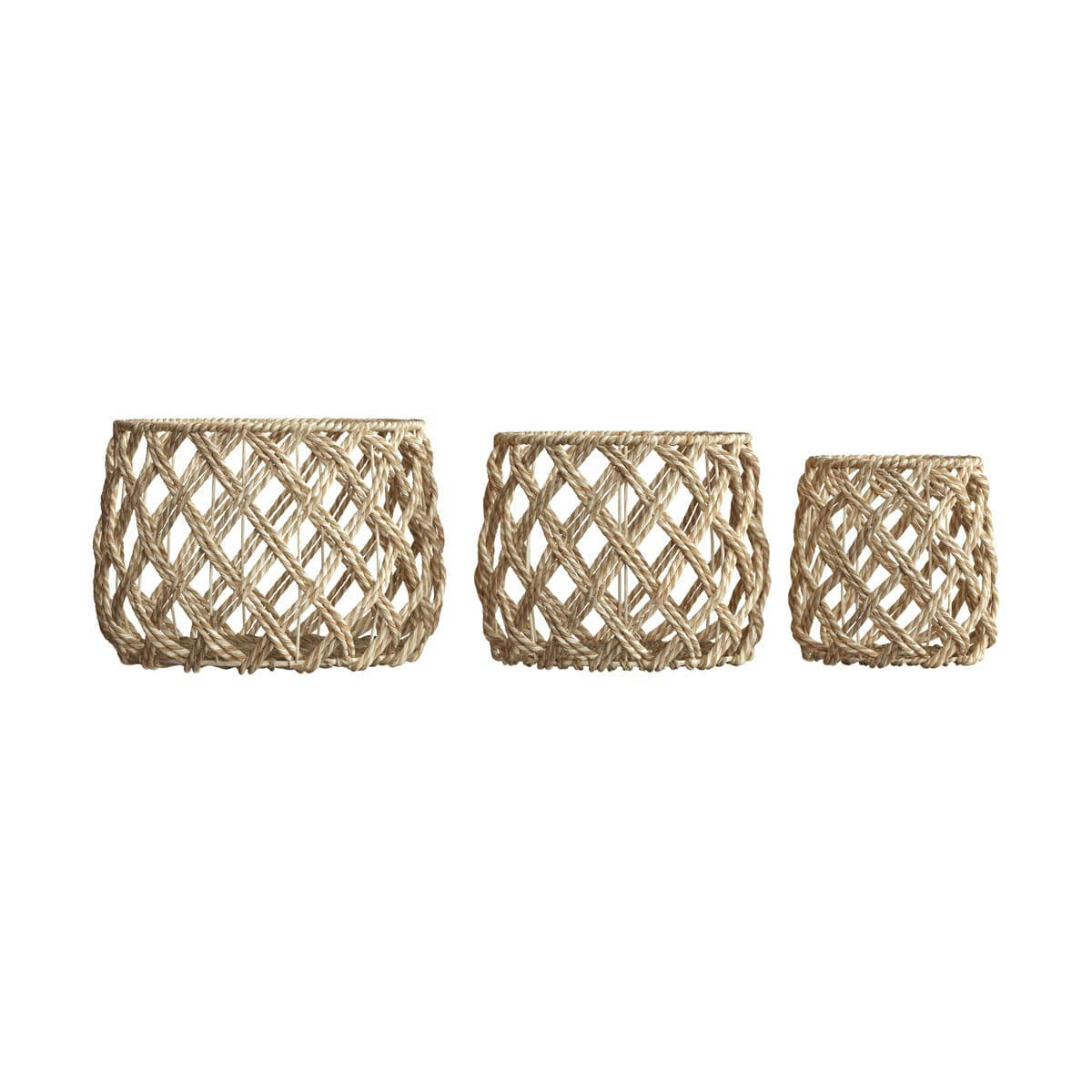 GILLIS - Set de 3 paniers en fibre naturelle