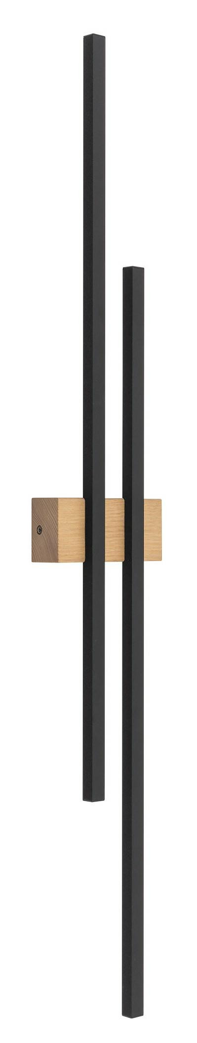Kinkiet FLASH Czarny Led 45W skandynawski do salonu