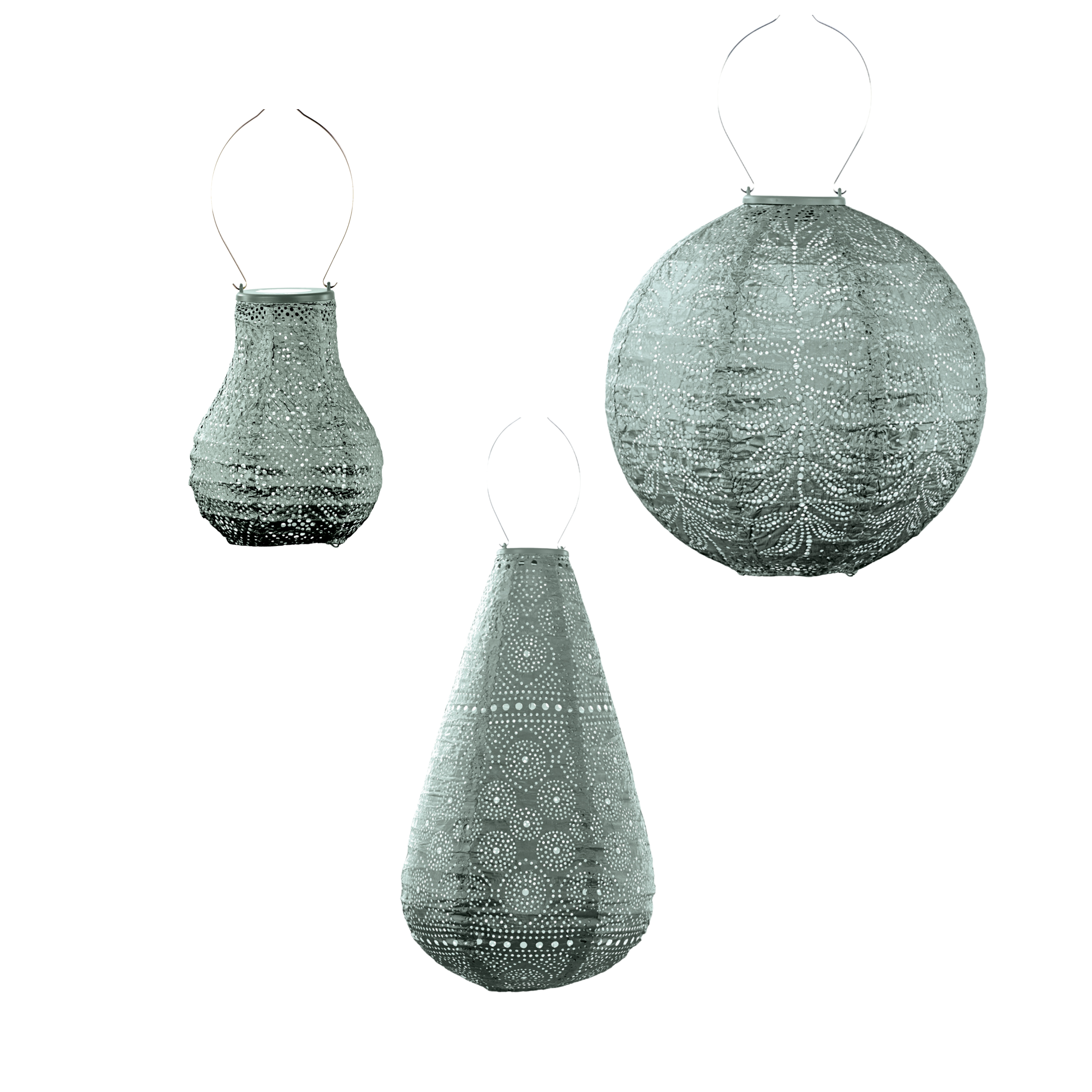 Lumiz solar lampion - groene set - 3 stuks