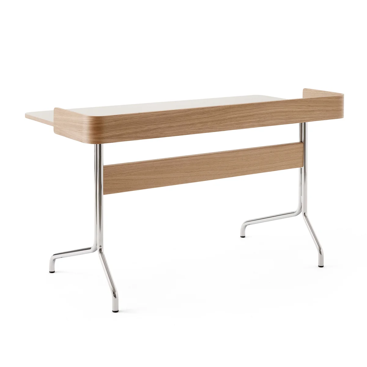 &Tradition - Pavilion AV17 Schreibtisch mit Umrandung, 130x65 cm, Eiche / Linoleum Mushroom (4176)